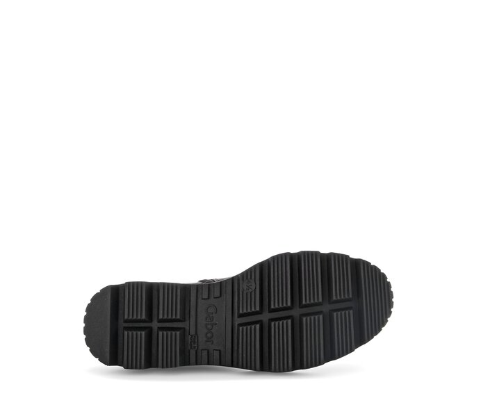 Gabor Damen  Schnürstiefelette Schwarz - Glattleder