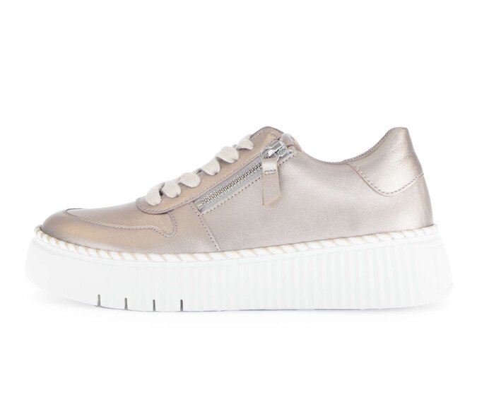 Gabor Damen Sneaker Low Beige - Effektleder