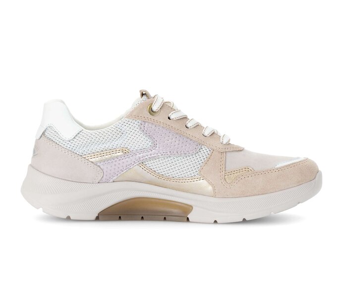Gabor Damen  Sneaker Low Beige - Materialmix Leder/Lederimitat