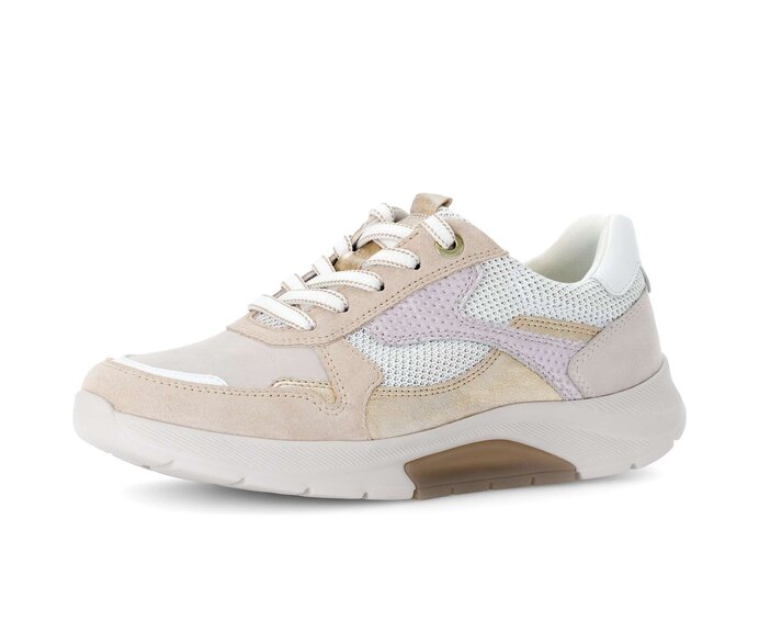 Gabor Damen  Sneaker Low Beige - Materialmix Leder/Lederimitat