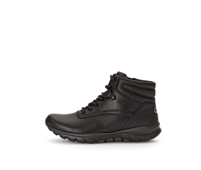 Gabor Damen Sportliche Stiefelette Schwarz - Glattleder
