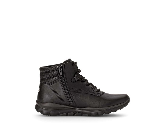 Gabor Damen  Sportliche Stiefelette Schwarz - Glattleder