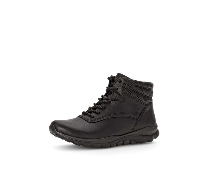 Gabor Damen  Sportliche Stiefelette Schwarz - Glattleder