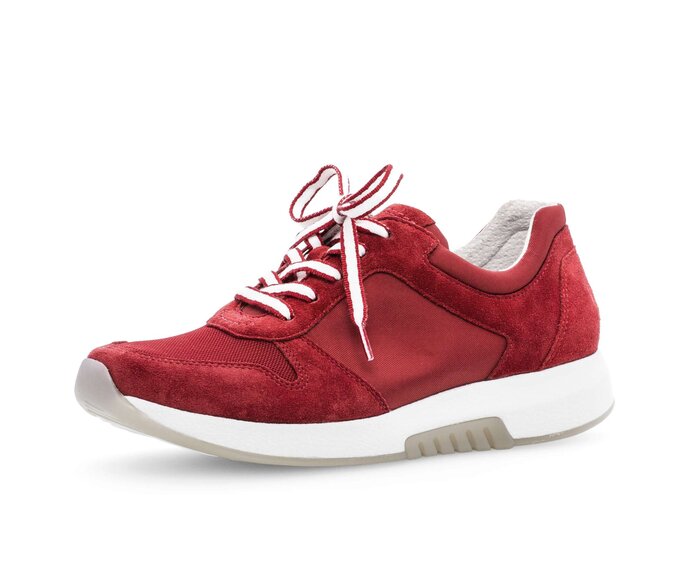 Gabor Damen  Sneaker Low Rot - Materialmix Leder/Lederimitat
