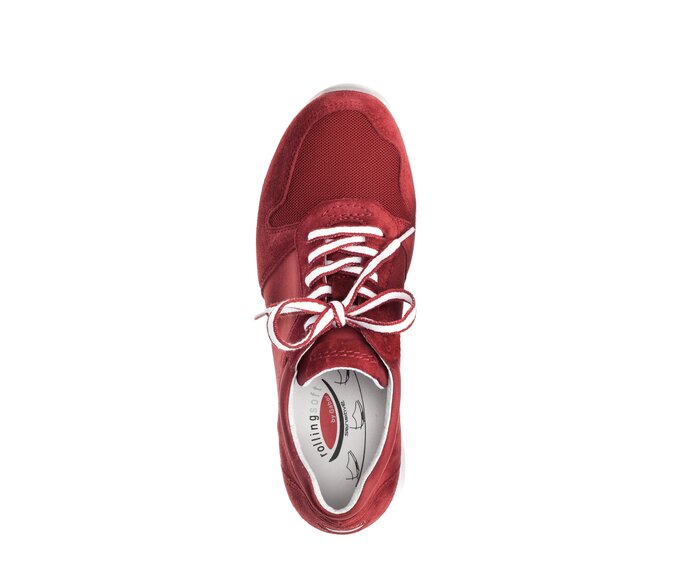 Gabor Damen  Sneaker Low Rot - Materialmix Leder/Lederimitat