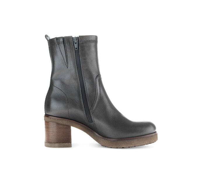 Gabor Damen  Plateau Stiefelette Grün - Glattleder