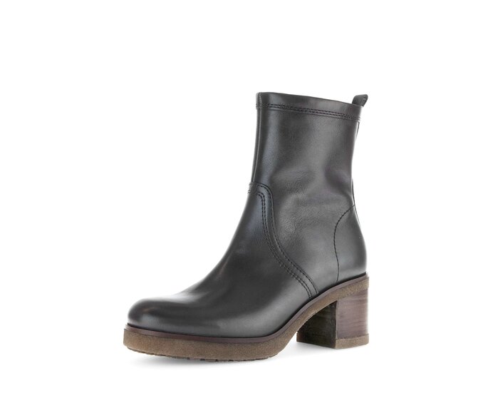 Gabor Damen  Plateau Stiefelette Grün - Glattleder