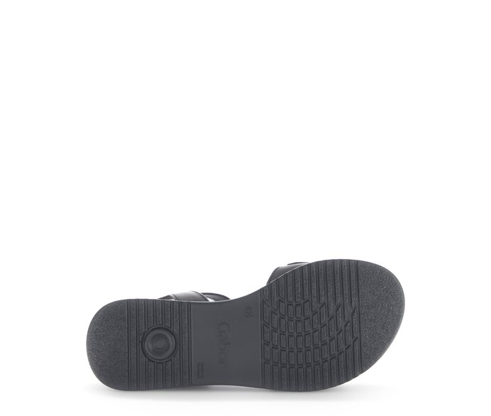 Gabor Damen  Plateau Sandale Schwarz - Glattleder