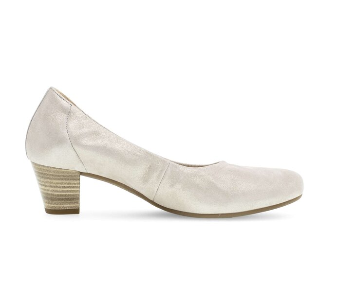 Gabor Damen  Eleganter Pumps Beige - Effektleder