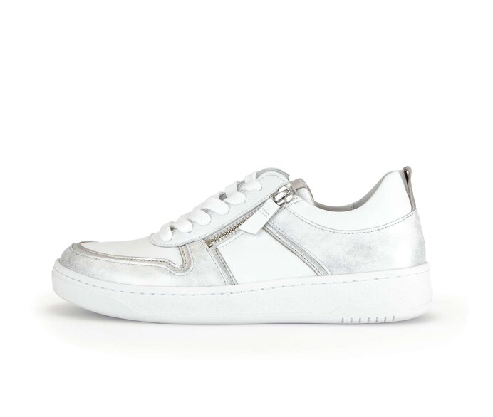Gabor Damen Sneaker Low Weiß - Materialmix Leder/Lederimitat