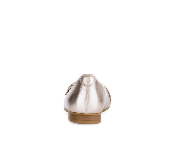 Gabor Damen  Eleganter Ballerina Gold - Effektleder
