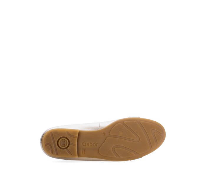Gabor Damen  Eleganter Ballerina Gold - Effektleder