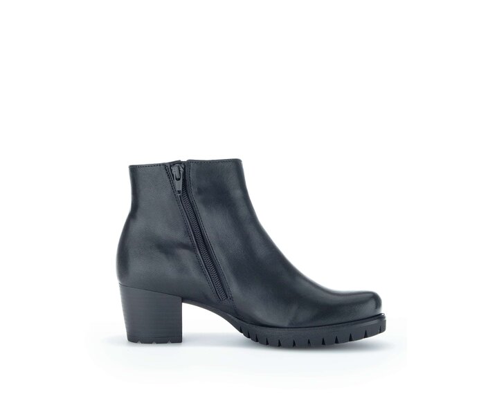 Gabor Damen  Sportliche Stiefelette Schwarz - Glattleder