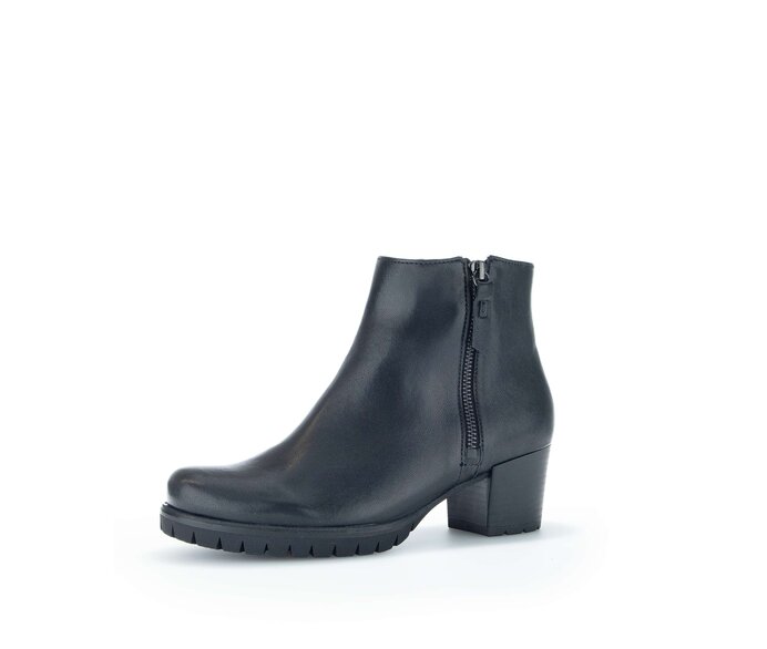 Gabor Damen  Sportliche Stiefelette Schwarz - Glattleder