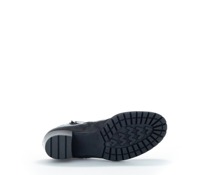 Gabor Damen  Sportliche Stiefelette Schwarz - Glattleder