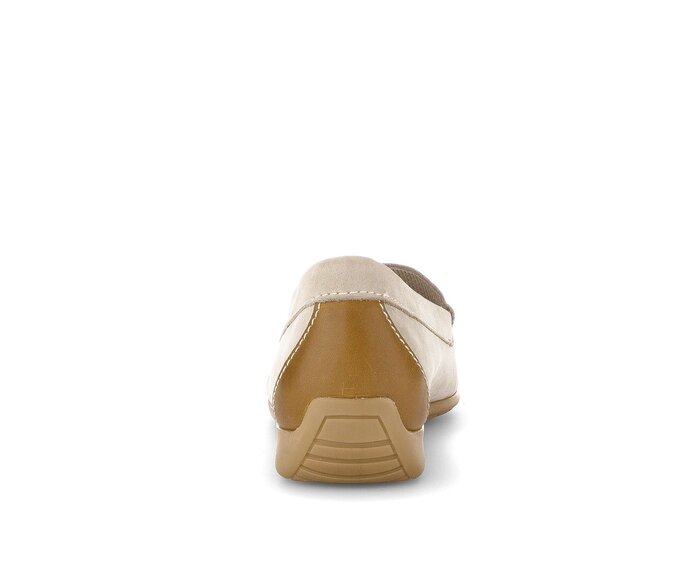 Gabor Damen  Mokassin Beige - Materialmix Leder