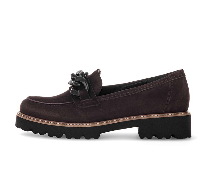 Gabor Damen Loafer Braun - Rauleder