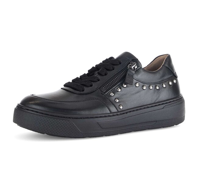 Gabor Damen  Sneaker Low Schwarz - Glattleder