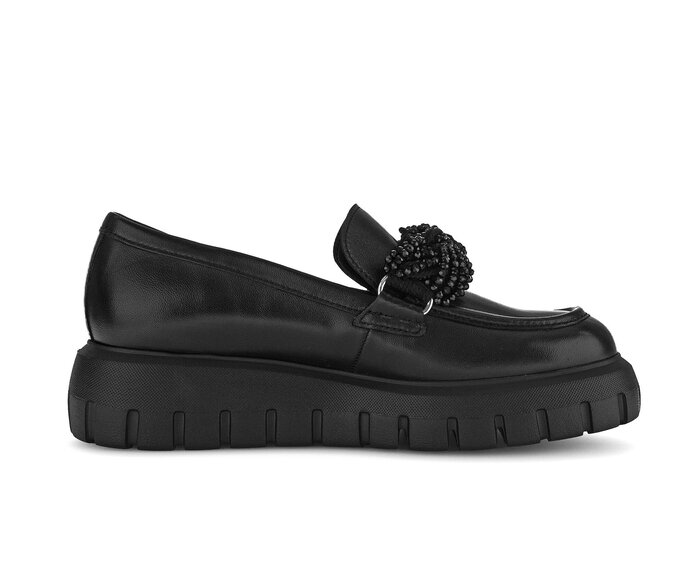 Gabor Damen  Loafer Schwarz - Glattleder