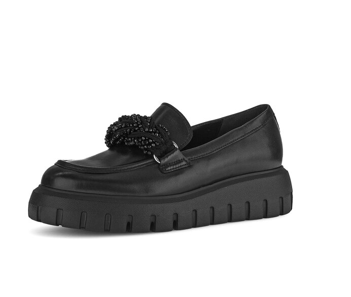 Gabor Damen  Loafer Schwarz - Glattleder