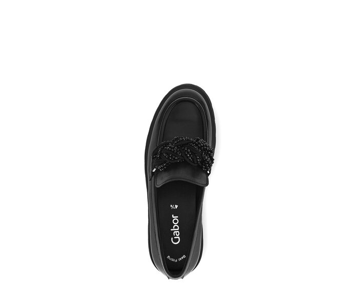 Gabor Damen  Loafer Schwarz - Glattleder