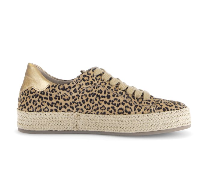 Gabor Damen  Sneaker Low Beige - Materialmix Leder