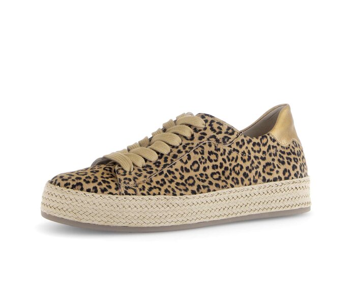 Gabor Damen  Sneaker Low Beige - Materialmix Leder