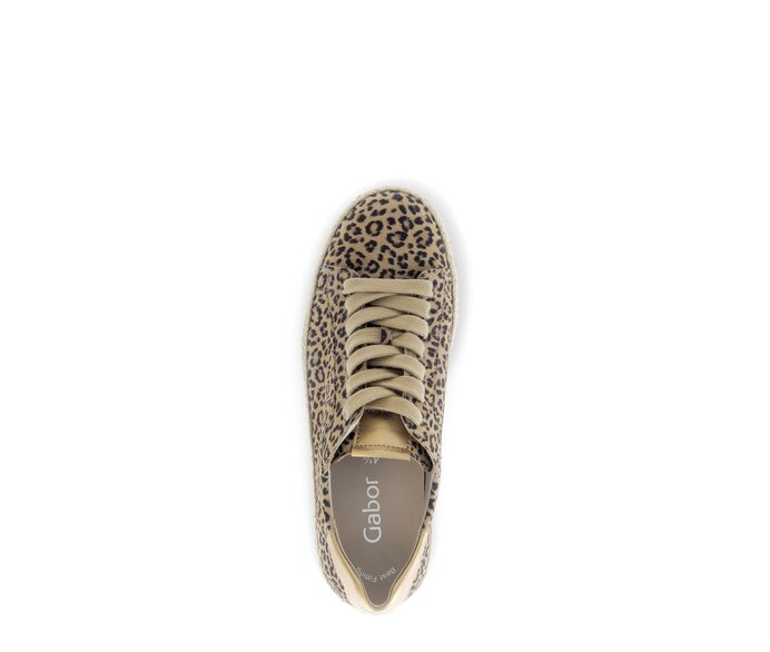 Gabor Damen  Sneaker Low Beige - Materialmix Leder