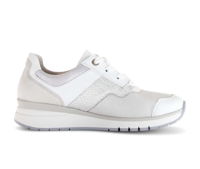 Gabor Damen  Sneaker Low Weiß - Materialmix Leder/Lederimitat