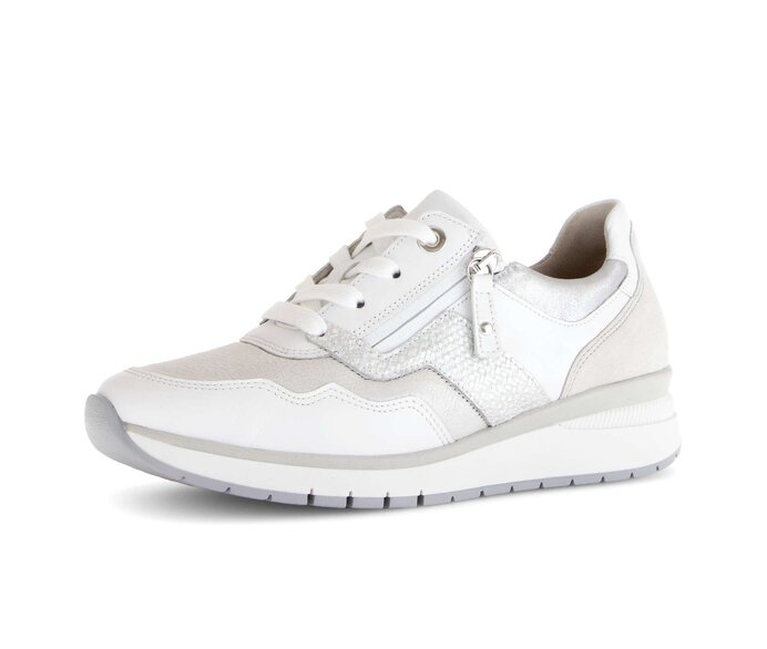 Gabor Damen  Sneaker Low Weiß - Materialmix Leder/Lederimitat