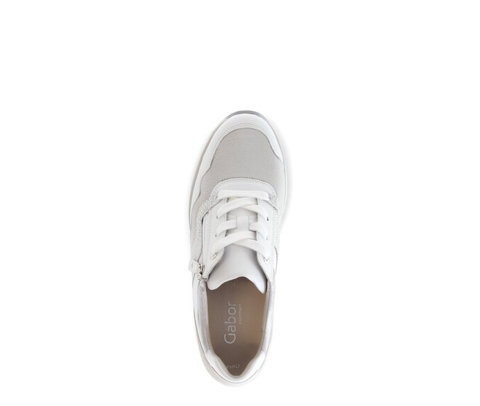 Gabor Damen  Sneaker Low Weiß - Materialmix Leder/Lederimitat