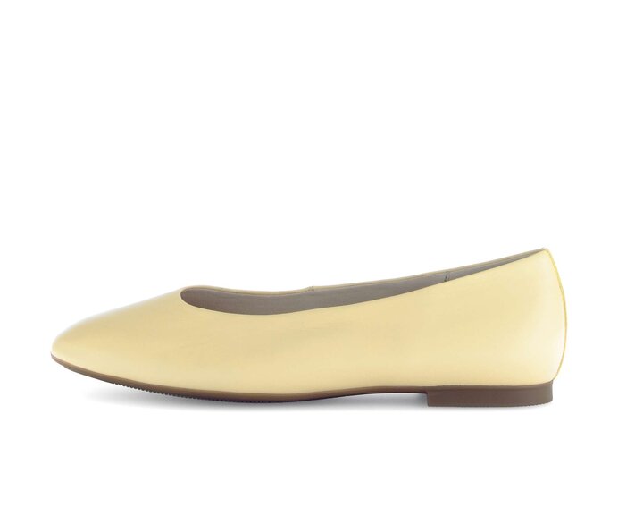 Gabor Damen Eleganter Ballerina Gelb - Glattleder