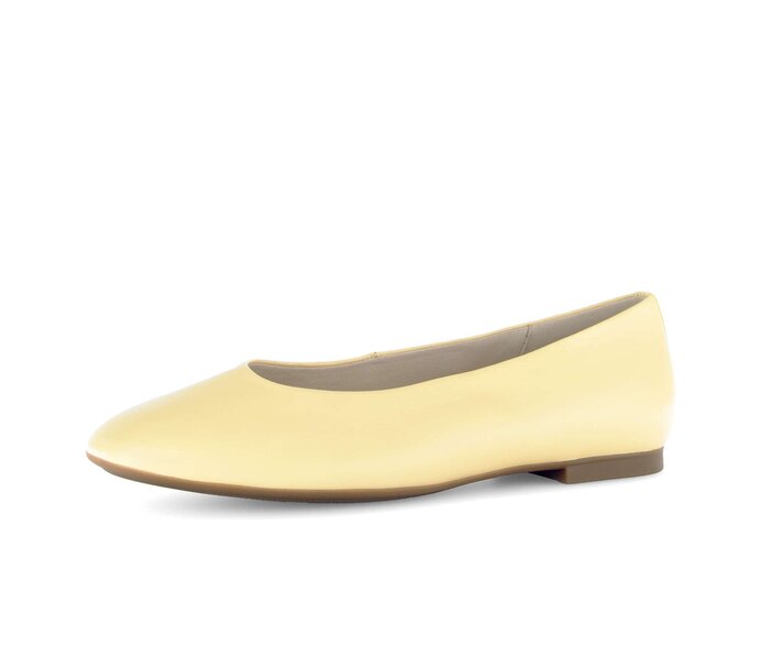 Gabor Damen  Eleganter Ballerina Gelb - Glattleder