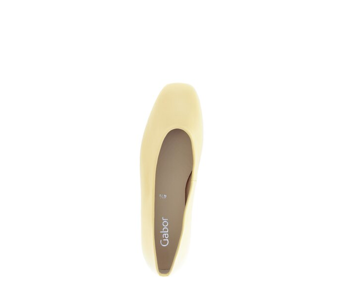 Gabor Damen  Eleganter Ballerina Gelb - Glattleder