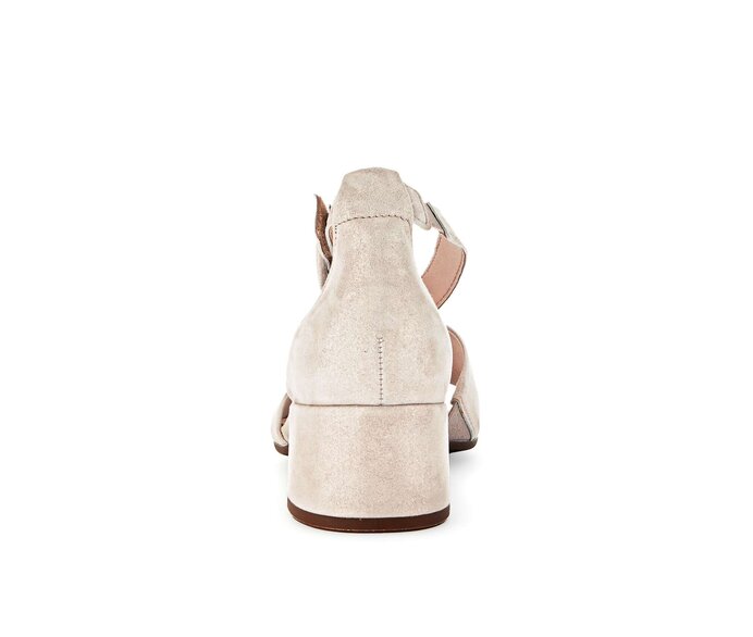 Gabor Damen  Riemchensandale Beige - Effektleder