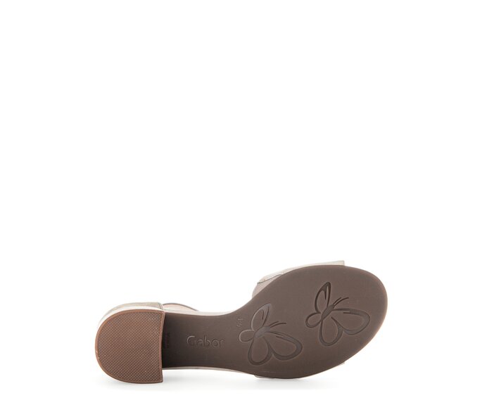 Gabor Damen  Riemchensandale Beige - Effektleder