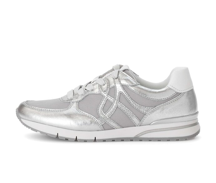 Gabor Damen Sneaker Low Grau - Materialmix Leder/Lederimitat