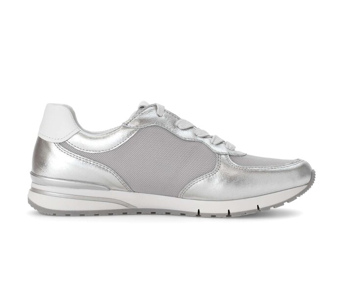 Gabor Damen  Sneaker Low Grau - Materialmix Leder/Lederimitat