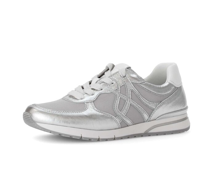 Gabor Damen  Sneaker Low Grau - Materialmix Leder/Lederimitat