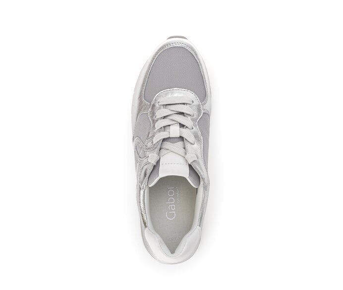 Gabor Damen  Sneaker Low Grau - Materialmix Leder/Lederimitat