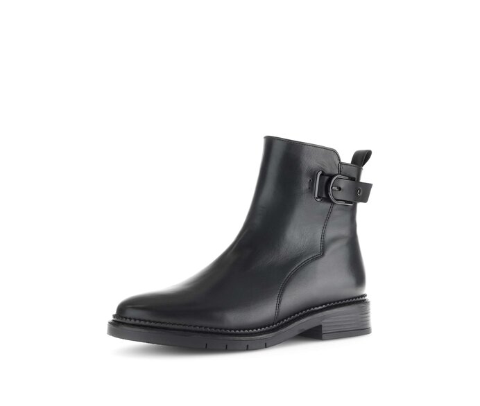 Gabor Damen  Elegante Stiefelette Schwarz - Glattleder