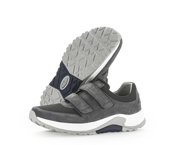 Gabor Herren Rollingsoft Sneaker Low Grau - Materialmix Leder/Textil