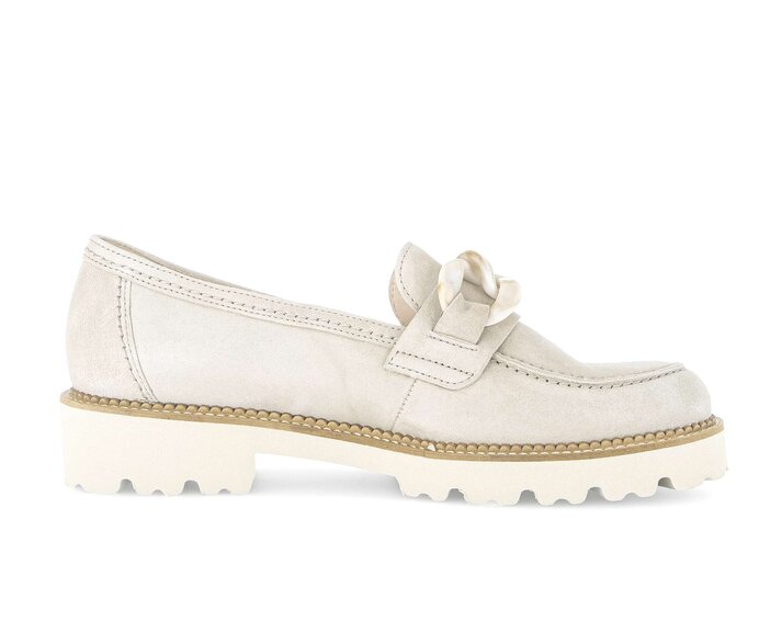Gabor Damen  Loafer Beige - Rauleder