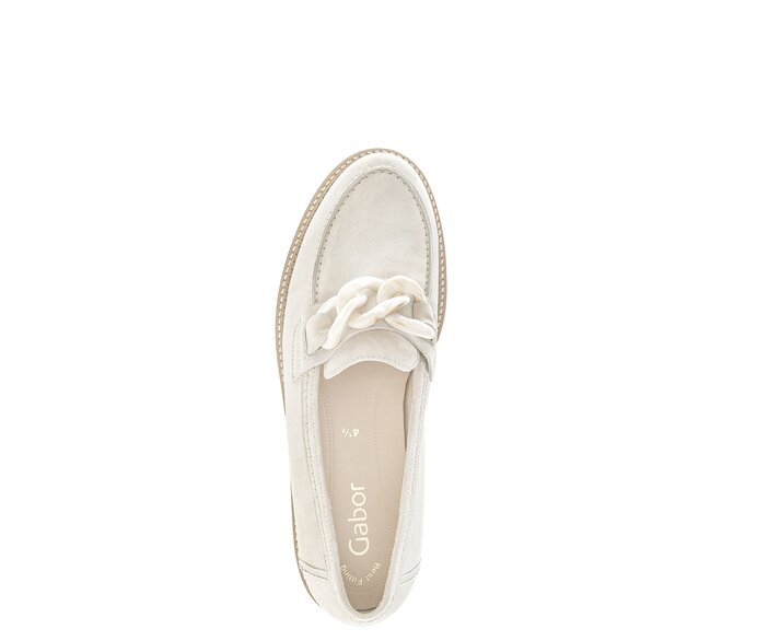 Gabor Damen  Loafer Beige - Rauleder