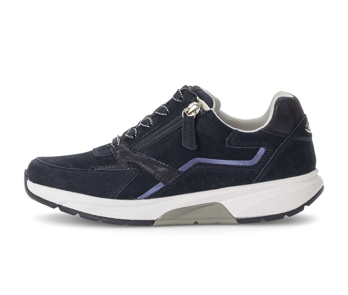 Gabor Damen Sneaker Low Blau - Rauleder