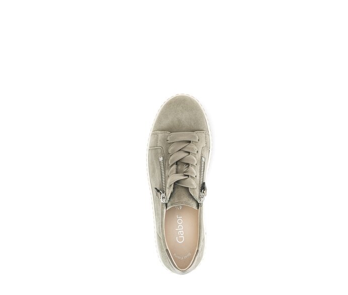 Gabor Damen  Sneaker Low Grün - Materialmix Leder
