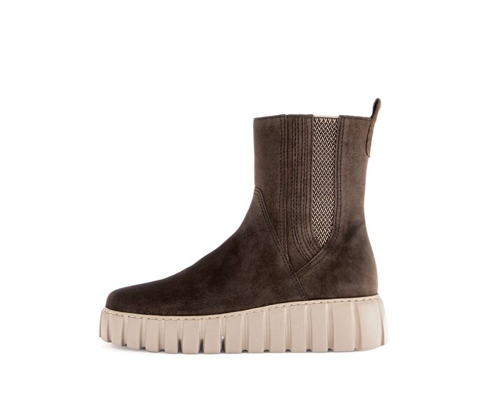 Gabor Damen Plateau Stiefelette Braun - Rauleder