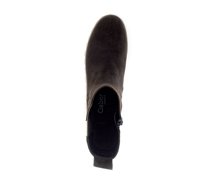 Gabor Damen  Plateau Stiefelette Braun - Rauleder