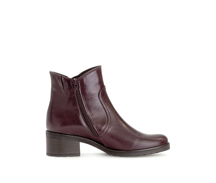 Gabor Damen  Elegante Stiefelette Rot - Glattleder