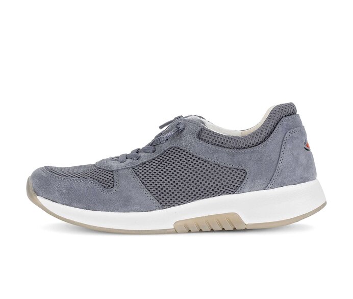 Gabor Damen Sneaker Low Blau - Materialmix Leder/Lederimitat